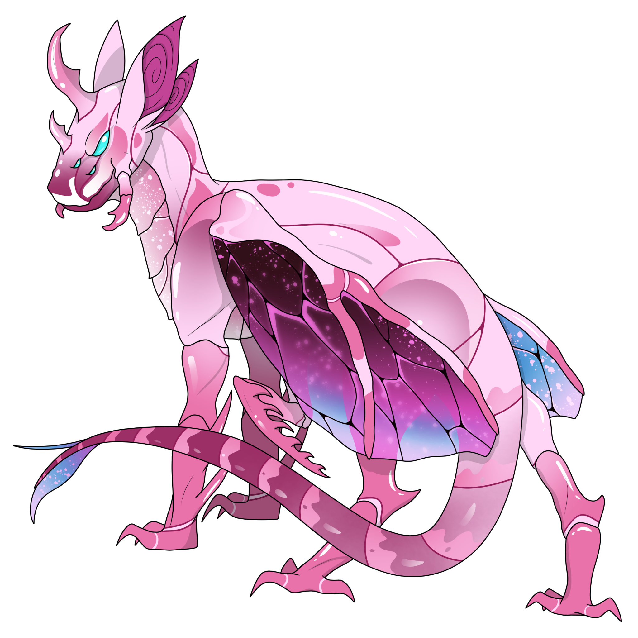 A female Swarmstinger, a fake ancient breed for the game Flight Rising.
