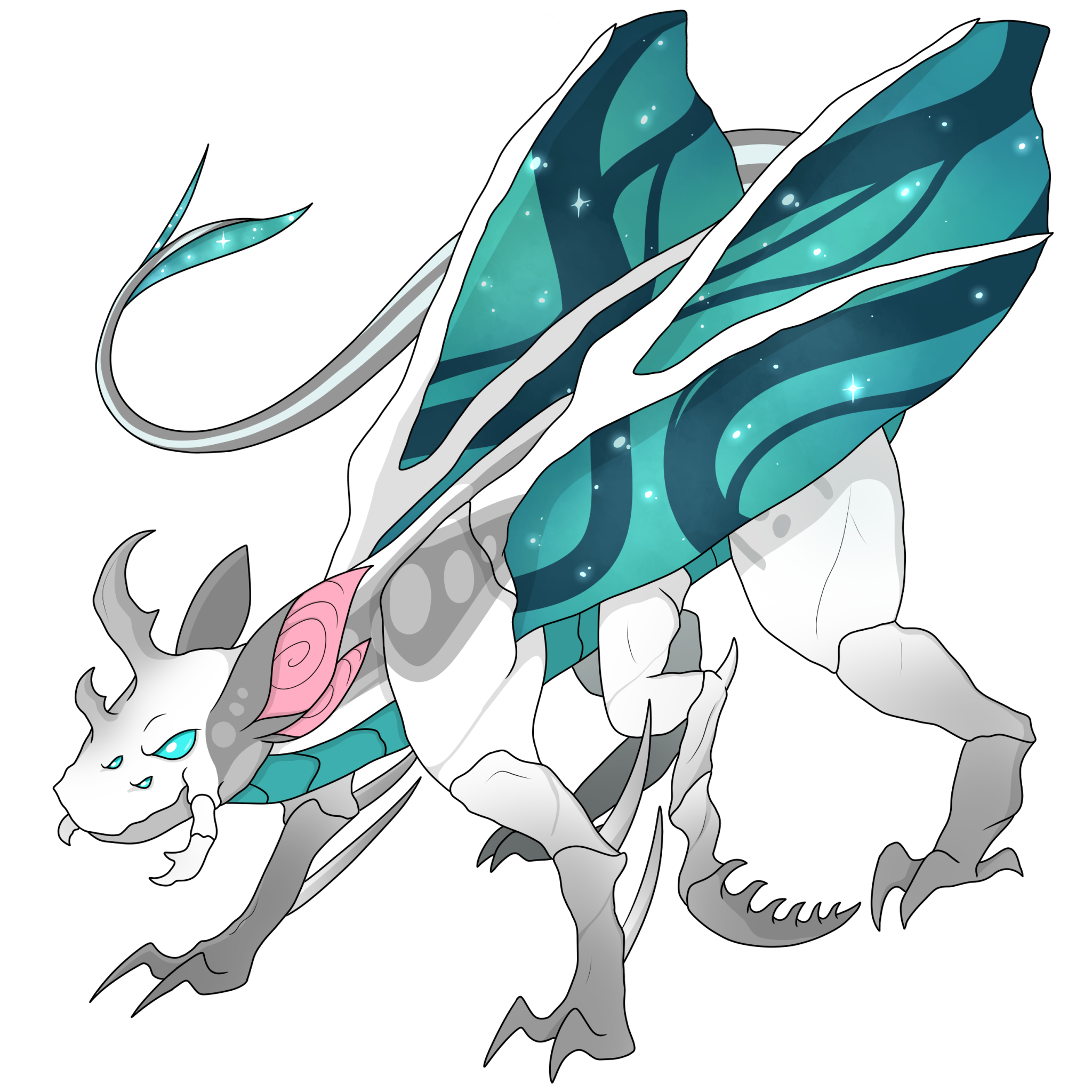 A male Swarmstinger, a fake ancient breed for the game Flight Rising.