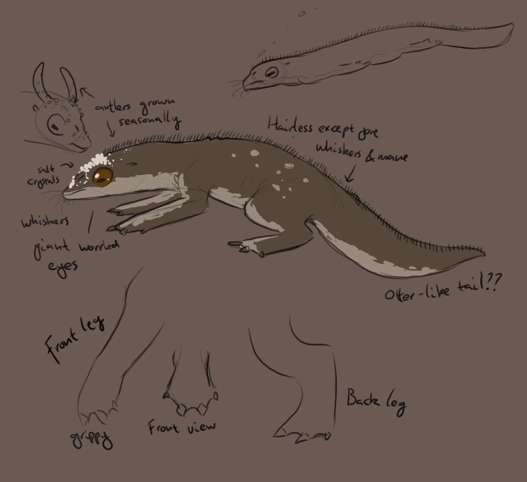 The original concept art for the Lutrophus drawn by @mothmammoth on tumblr :]